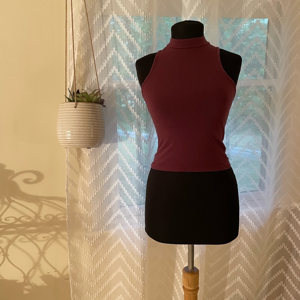 Burgundy Crop Top